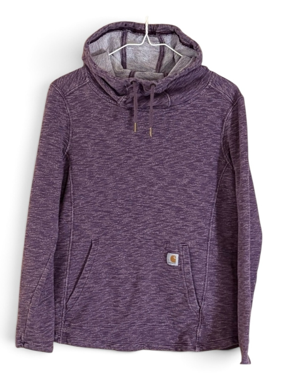 Carhartt Heathered Purple Cowl Hoodie Relaxed Fit Sweatshirt